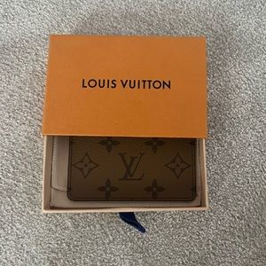 Louis Vuitton Brand New Wallet Dark Brown and Light Brown with Box and Cloth